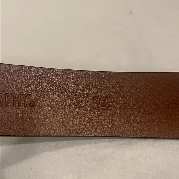 Johnston & Murphy Belt sz 34 Black Genuine Leather lizard embossed dress casual - Picture 7 of 7